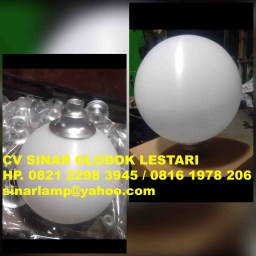 Lampu Taman Bulat Silver Mouting